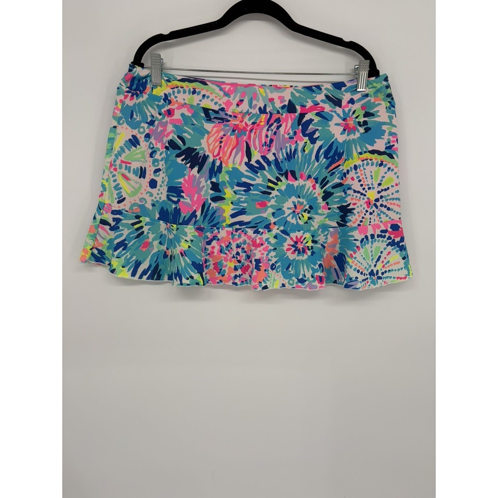 Lilly Pulitzer Luxletic Sierra Skort Multicolor Size XL Daisy Print